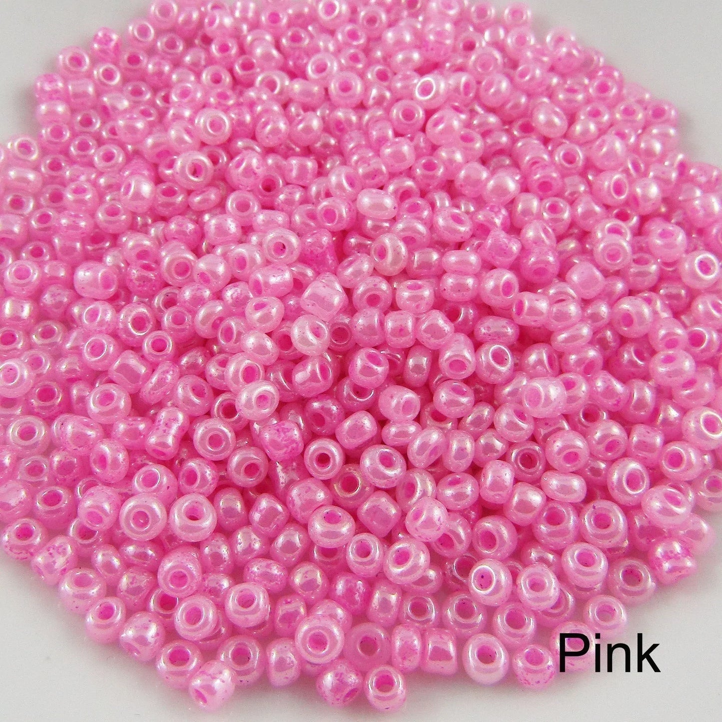50g 1000+ pcs Ceylon Glass Seed Beads 3mm Select colour