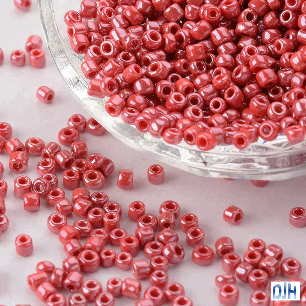 50g 1000+ pcs Ceylon Glass Seed Beads 3mm Select colour