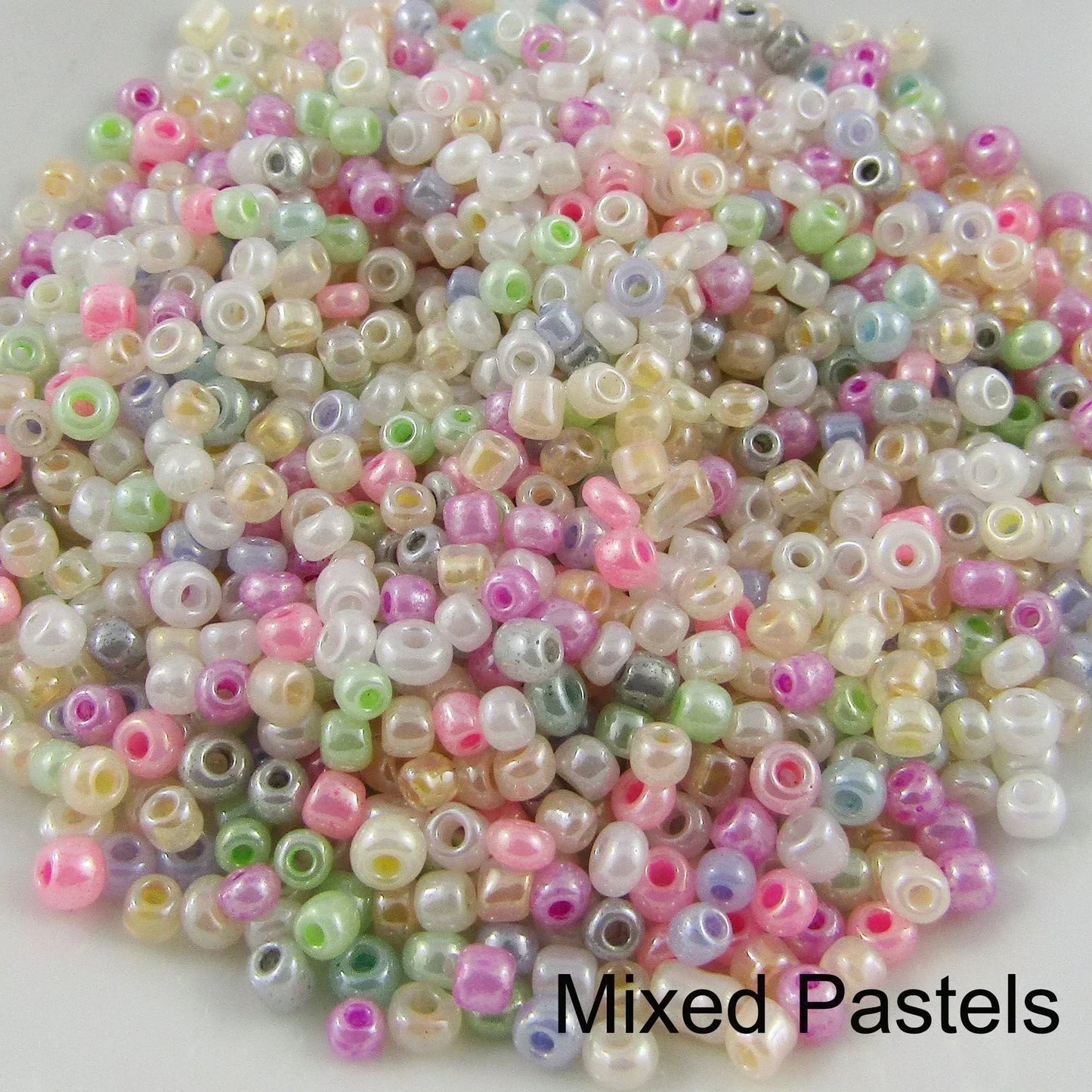 50g 1000+ pcs Ceylon Glass Seed Beads 3mm Select colour