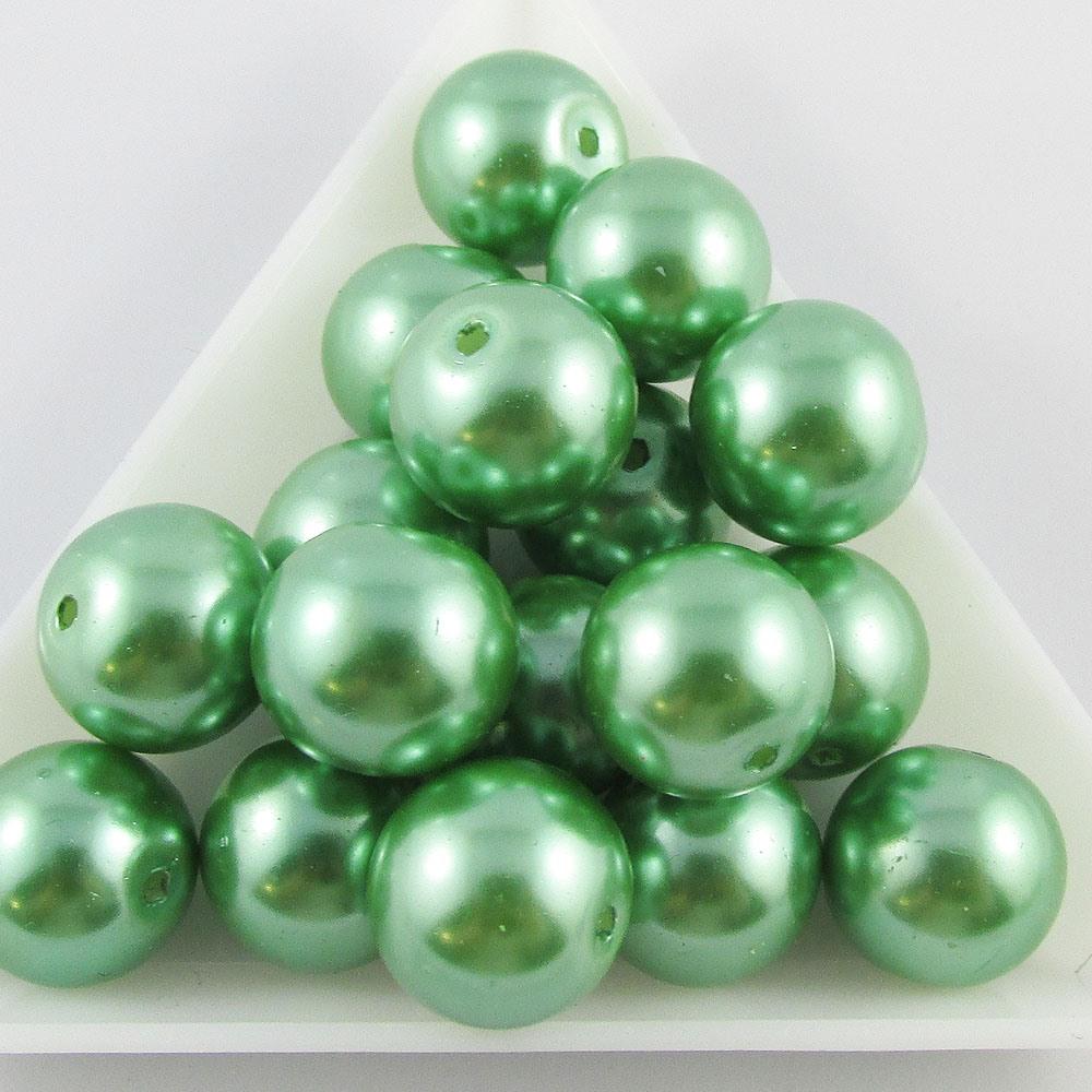 50g 22+ pcs Round Glass Pearl Beads 11mm Select from 12 colours