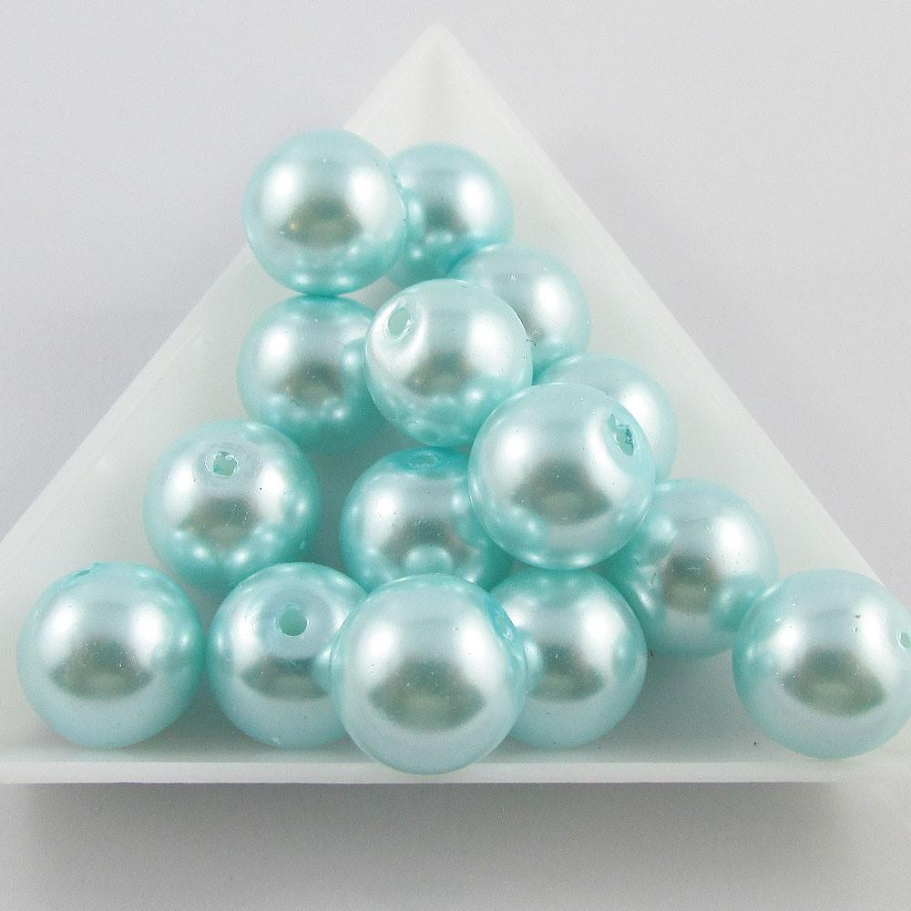 50g 22+ pcs Round Glass Pearl Beads 11mm Select from 12 colours