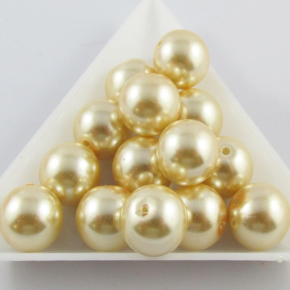 50g 40+ pcs Round Glass Pearl Beads 9mm Select from 12 colours
