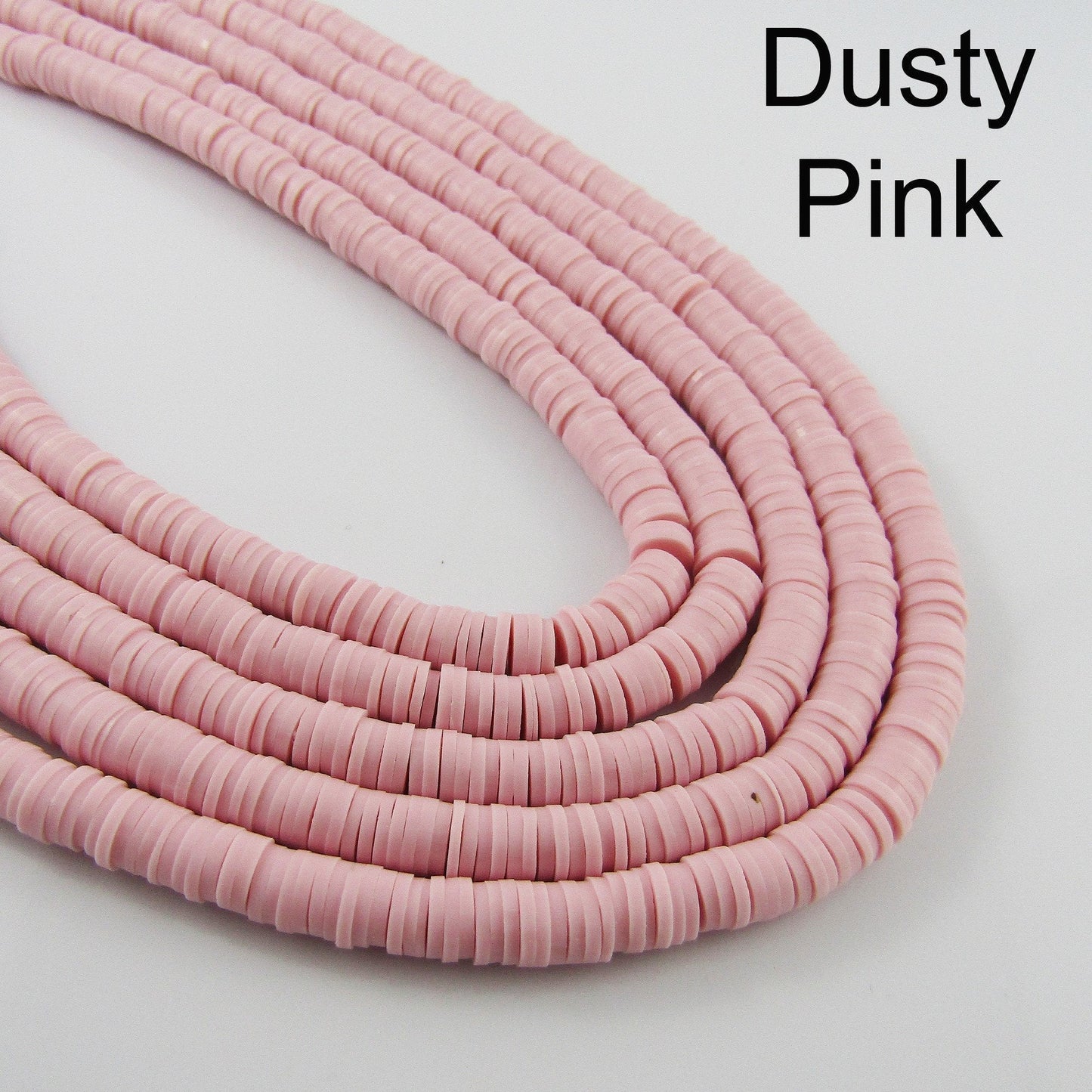 One Strand 330pcs Wafer Disc Pinks & Purples Polymer Clay Beads Katsuki Bead 6mm