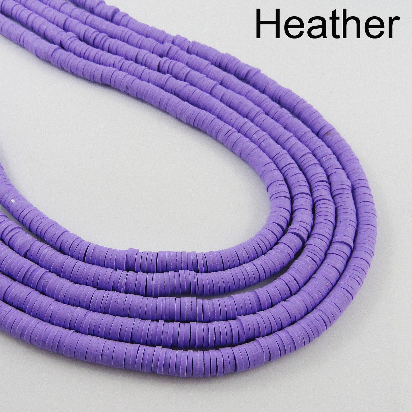 One Strand 330pcs Wafer Disc Pinks & Purples Polymer Clay Beads Katsuki Bead 6mm