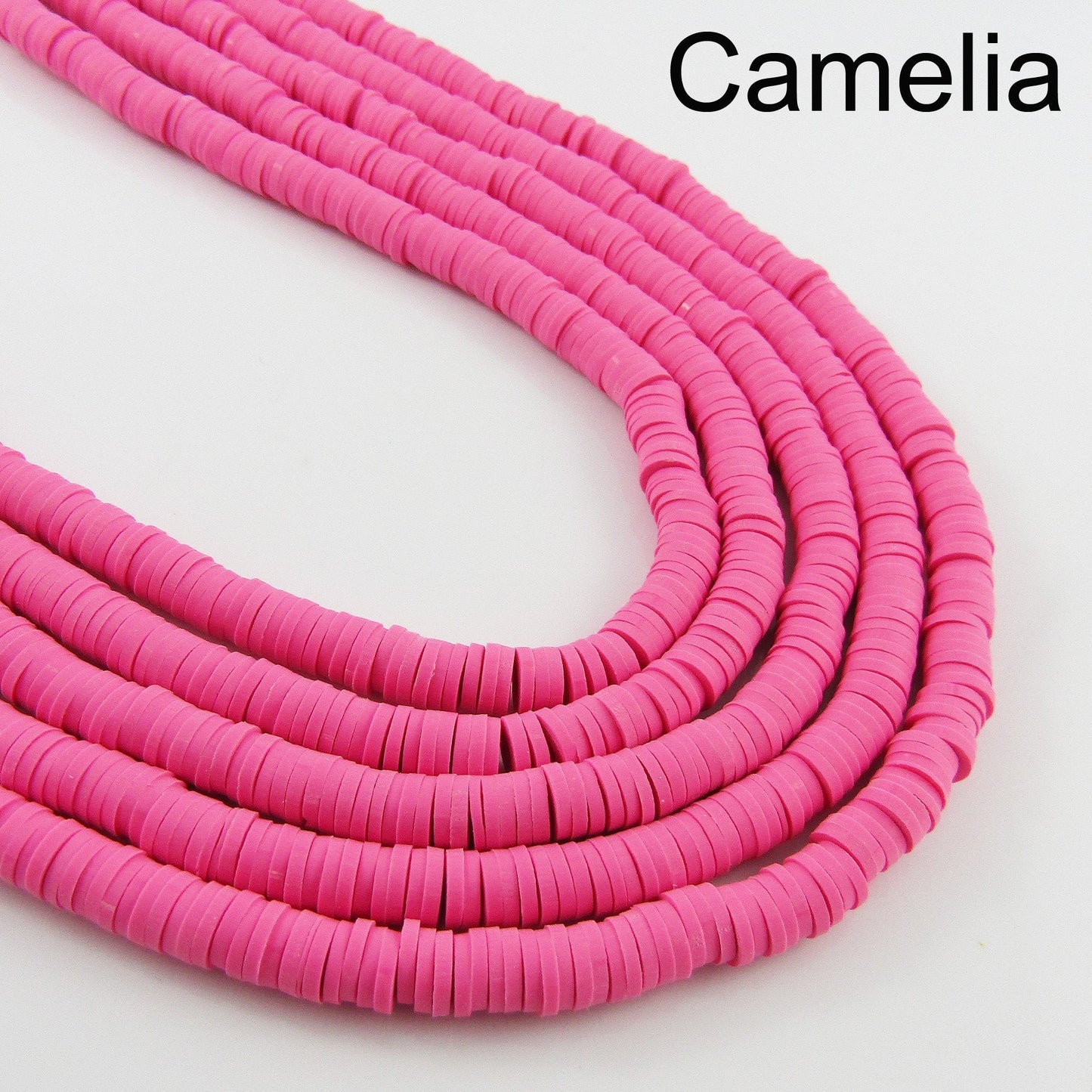 One Strand 330pcs Wafer Disc Pinks & Purples Polymer Clay Beads Katsuki Bead 6mm