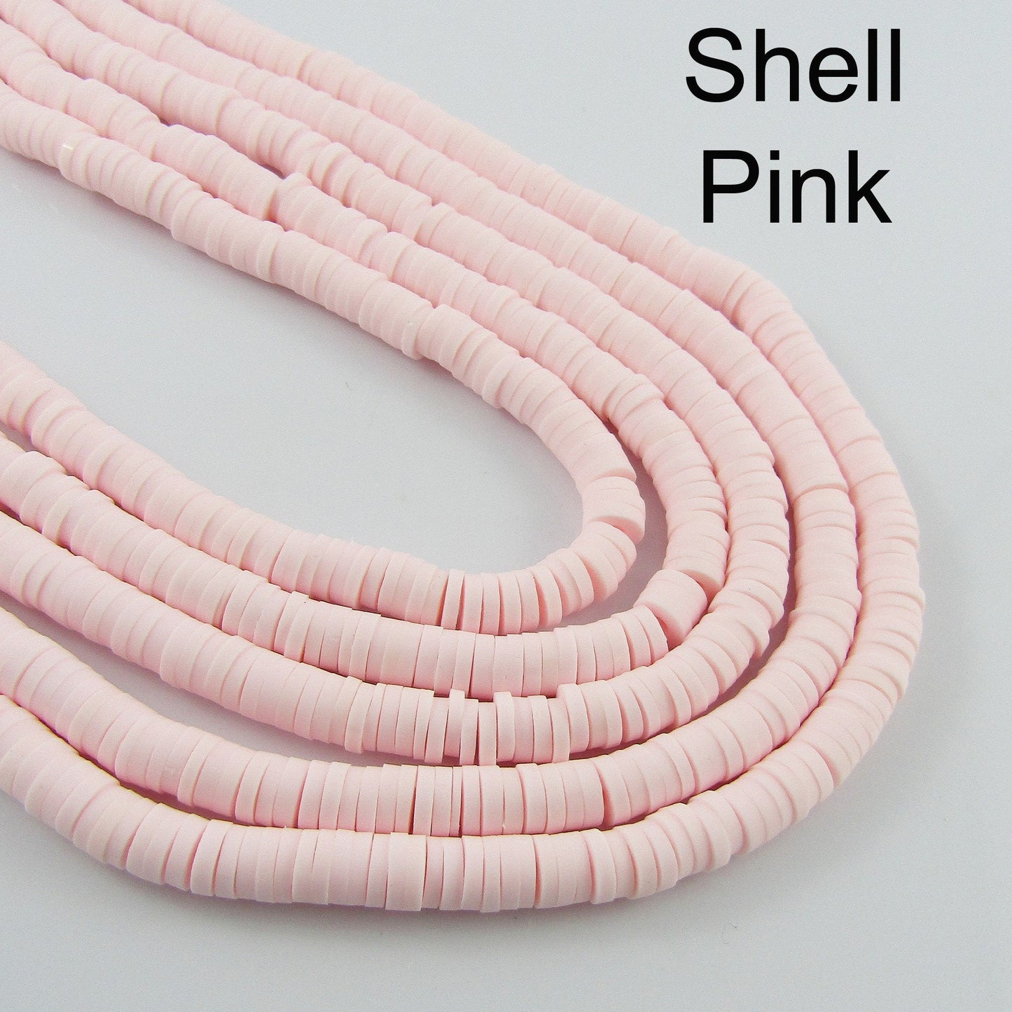 One Strand 330pcs Wafer Disc Pinks & Purples Polymer Clay Beads Katsuki Bead 6mm