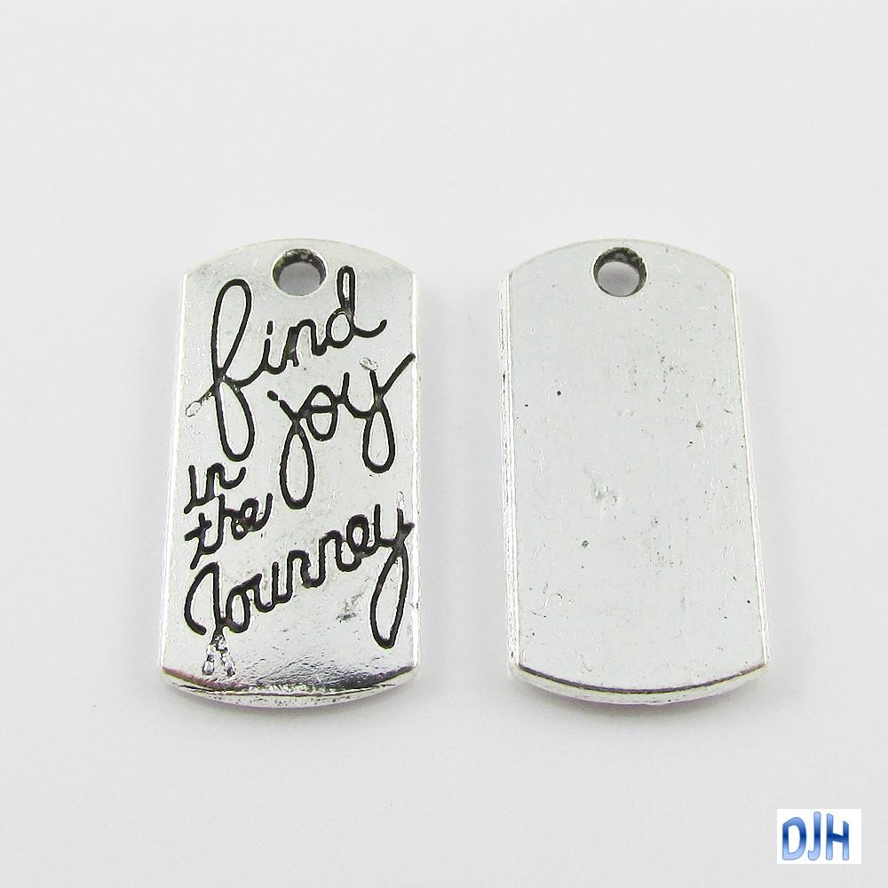 Bulk Find Joy in the Journey Charm Pendant Message 20x10mm Select Qty