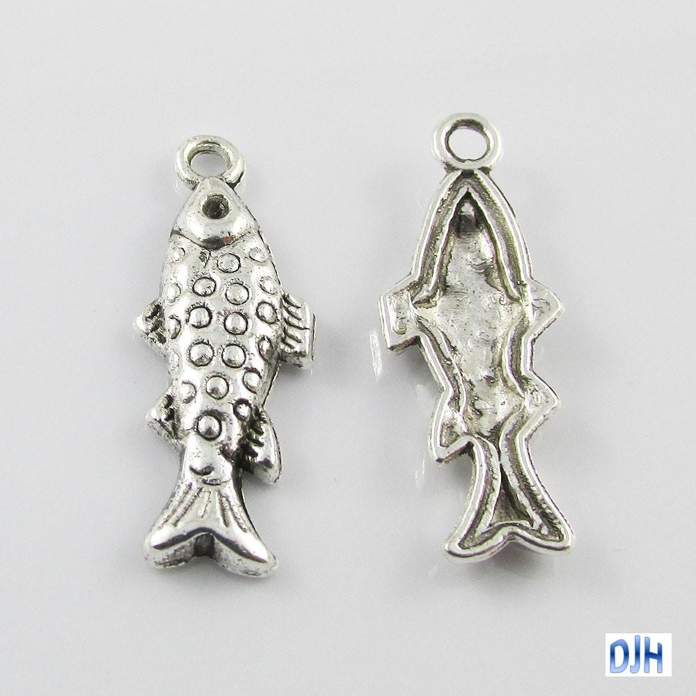 Bulk Fish Charm Pendant Hobby Fishing 10x28mm Select Qty