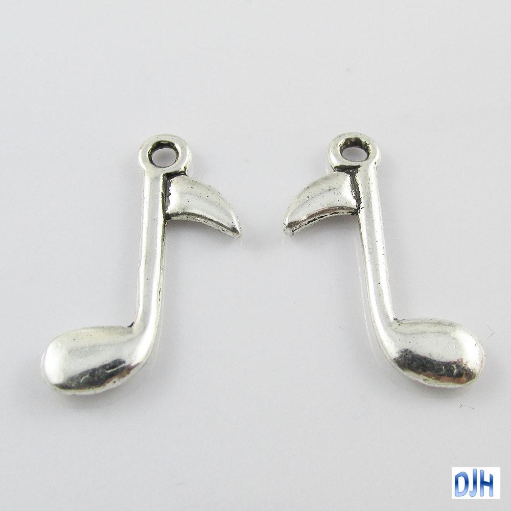Bulk Quaver Music Note Charm Pendant Musical Score Musician 23x10mm Select Qty