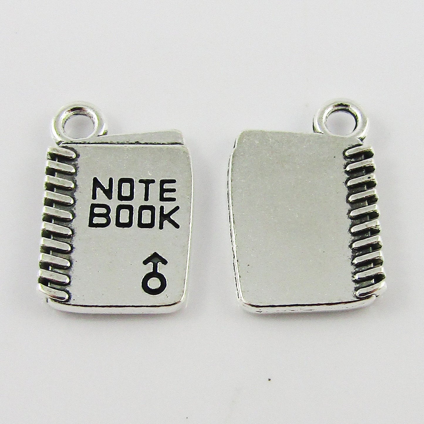 Bulk Spiral Notelbook Charm Pendant School Book 18x11mm Select Qty