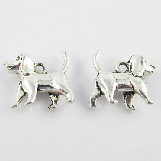 Bulk 3D Dog Charm Pendant Show Dog 14x16mm Select Qty