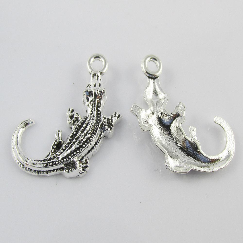 Bulk Crocodile Charm Pendant Aquatic Reptile 27x10mm Select Qty