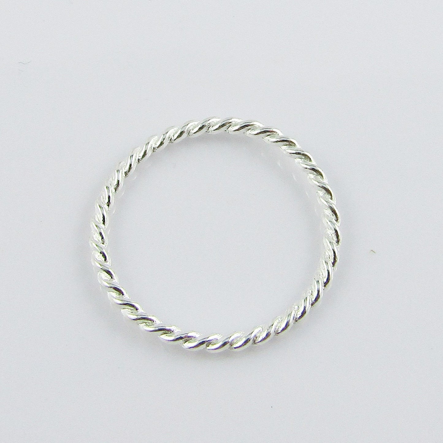 Bulk Twisted Linking Ring Charm Pendant 25mm Silver Plate Select Qty