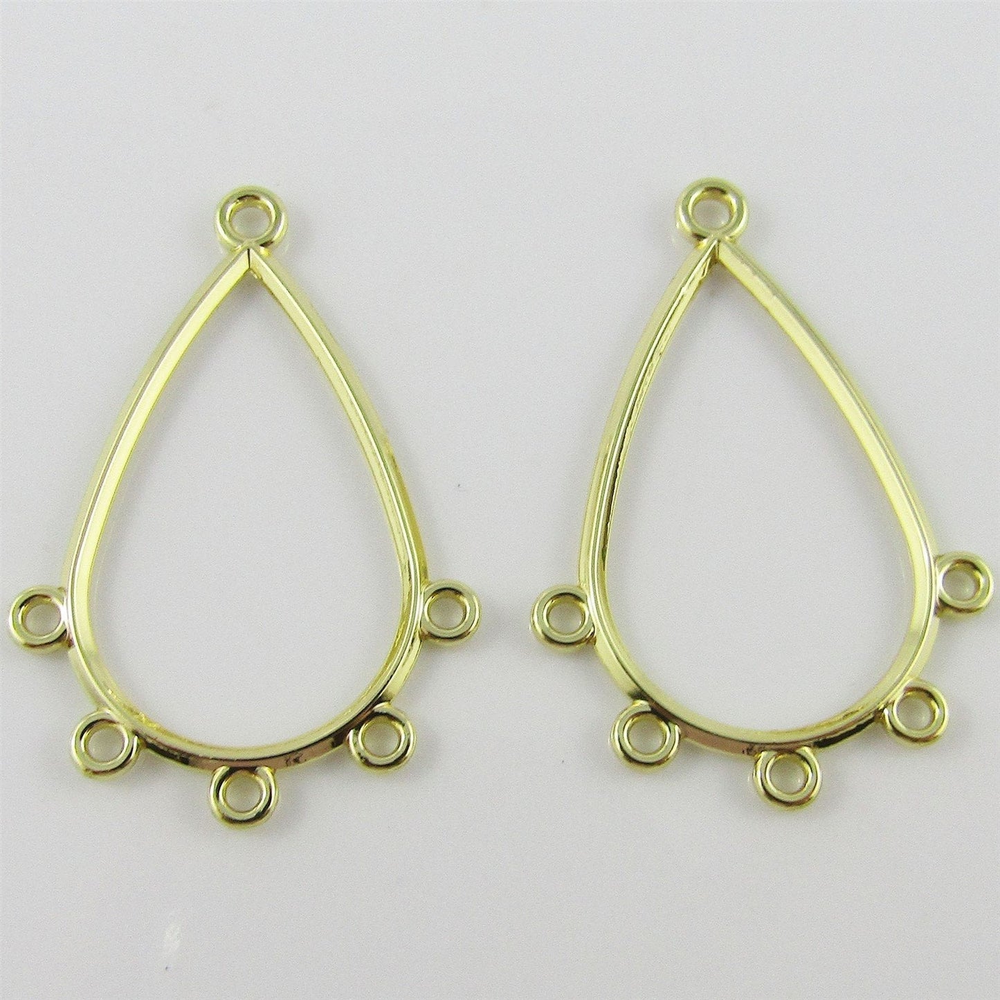 Bulk 10pcs Gold Teardrop Charm Chandelier Connector Tassel Earrings Pendants etc