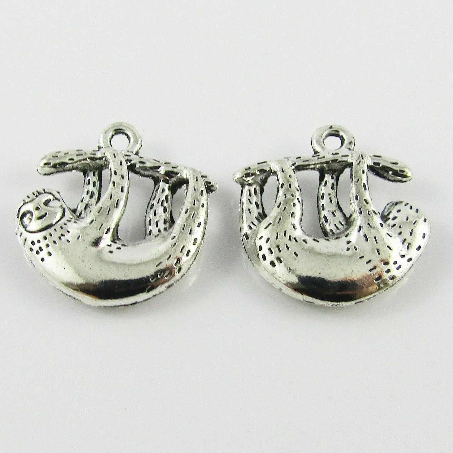 Bulk Hanging Sloth Charm Pendant Central South America Alloy 20x19mm Select Qty