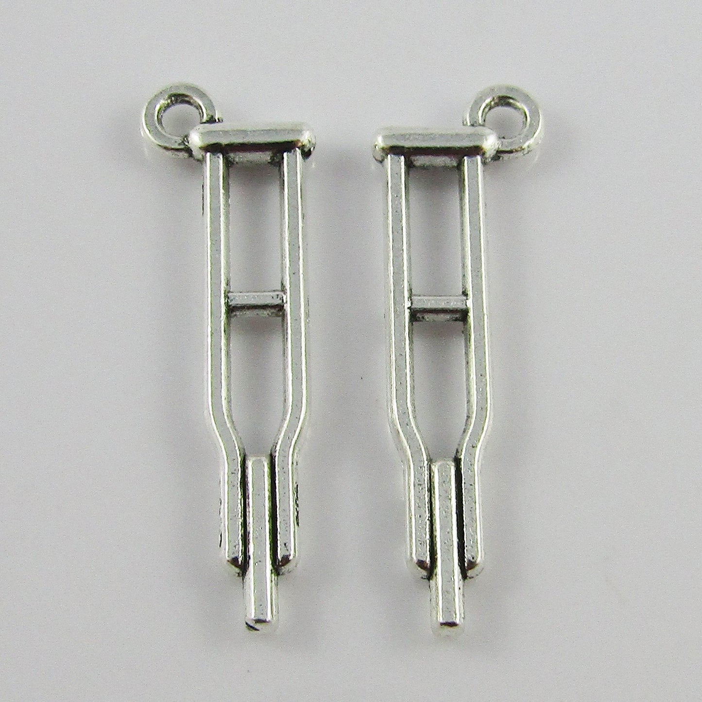 Bulk Medical Crutch Charm Pendant Doctor Hospital 32x10mm Select Qty