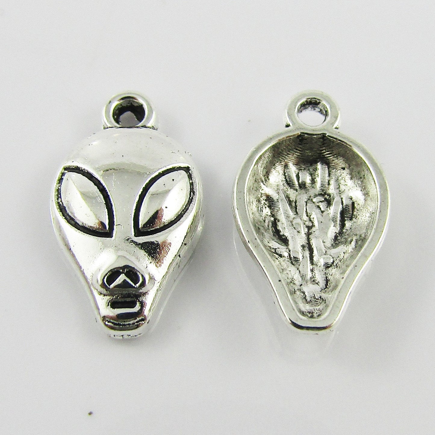 BULK Mini Alien Head Charm Pendant 19x11mm Select Qty