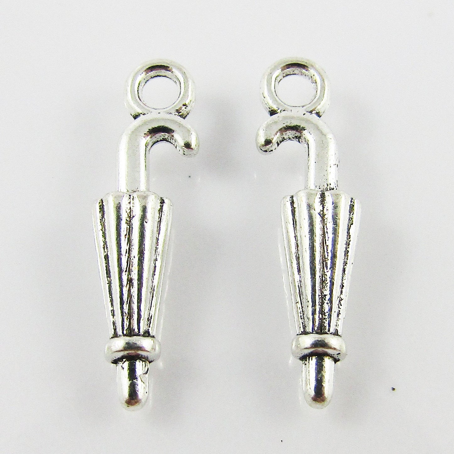 Bulk Mini 3D Umbrella Charm Pendant Parasol Brolly 19x6mm Select Qty