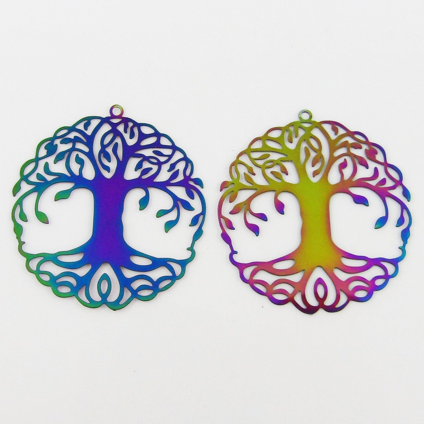 Bulk 6pce Laser Cut Tree of Life Charm Pendant Earring Component SSteel 43x40mm