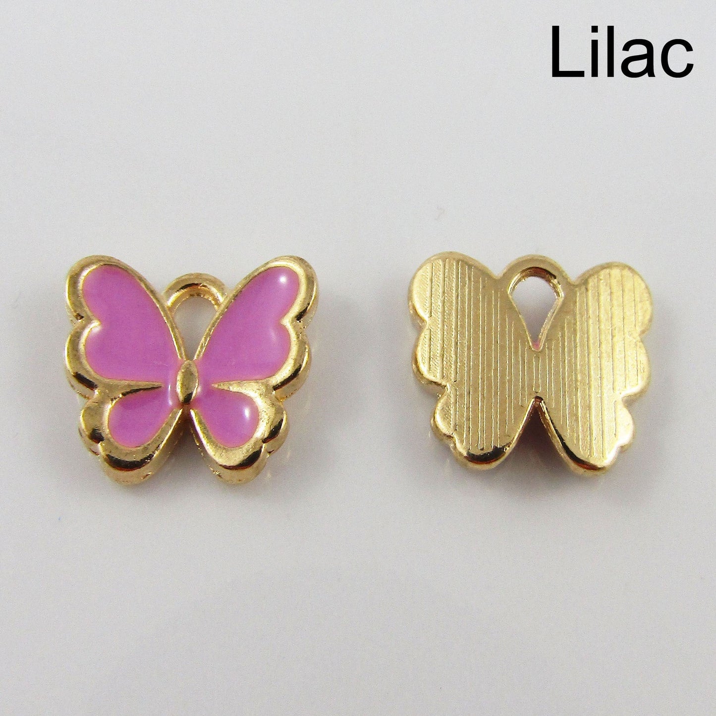 Bulk 10pce Enamel Butterfly Charm Pendant 10x13mm Select Colour