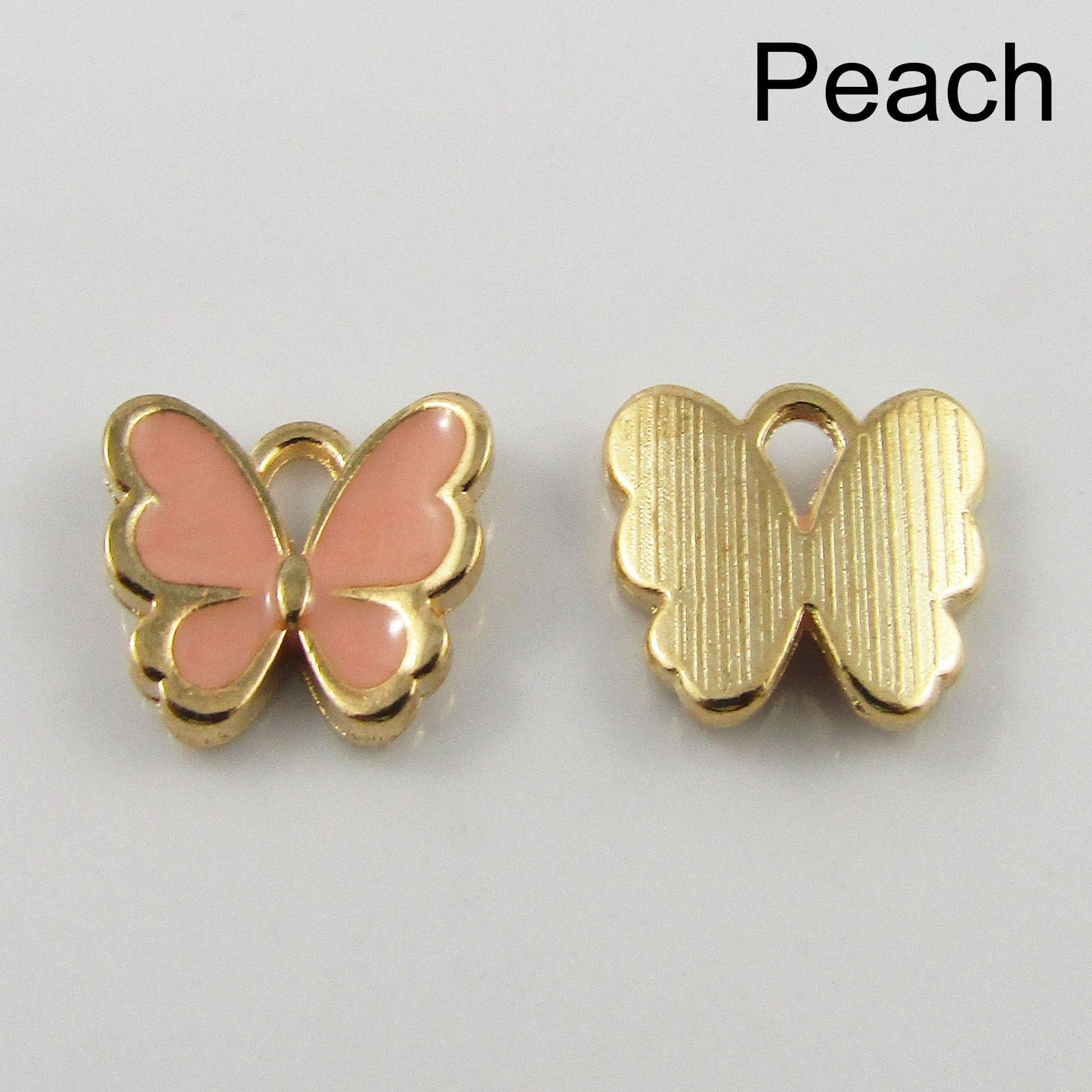 Bulk 10pce Enamel Butterfly Charm Pendant 10x13mm Select Colour