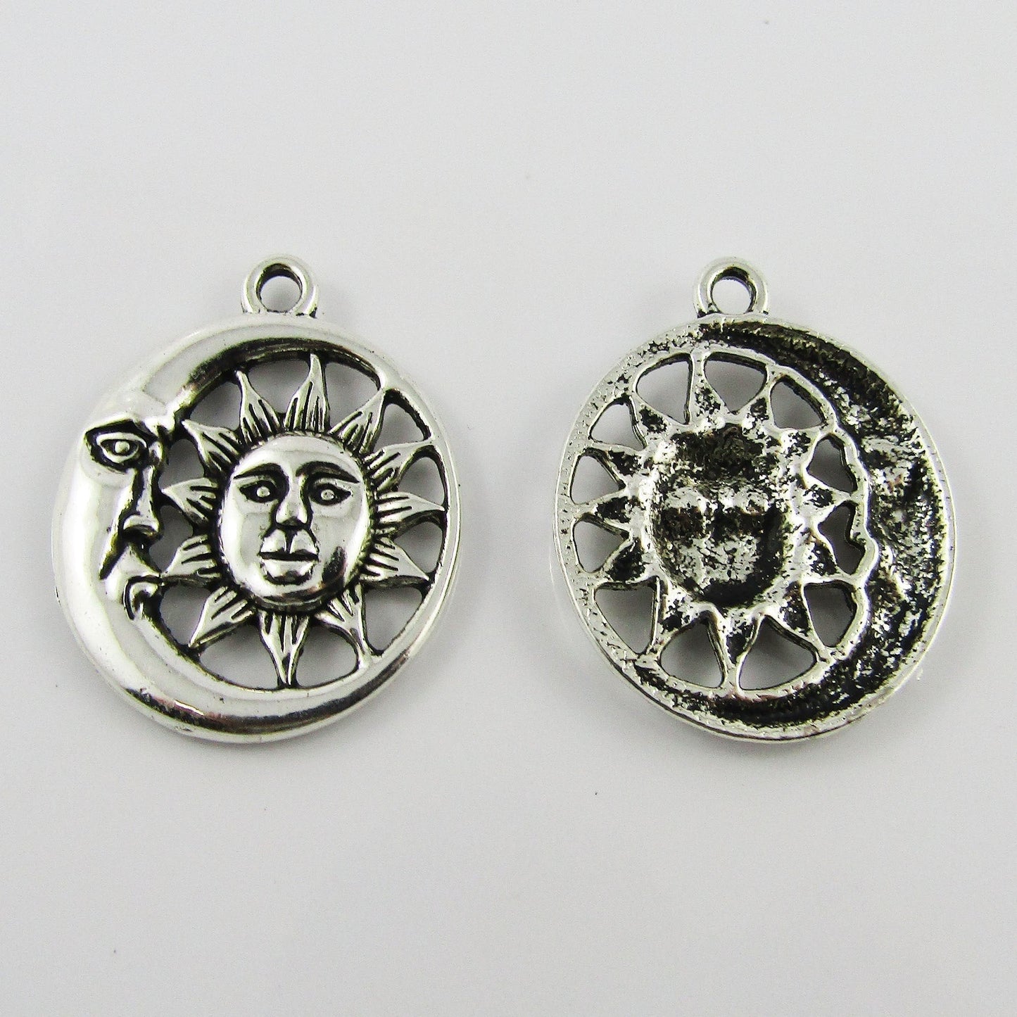BULK Moon & Sun Charm Pendant Galaxy Nature 30x26mm Select Qty