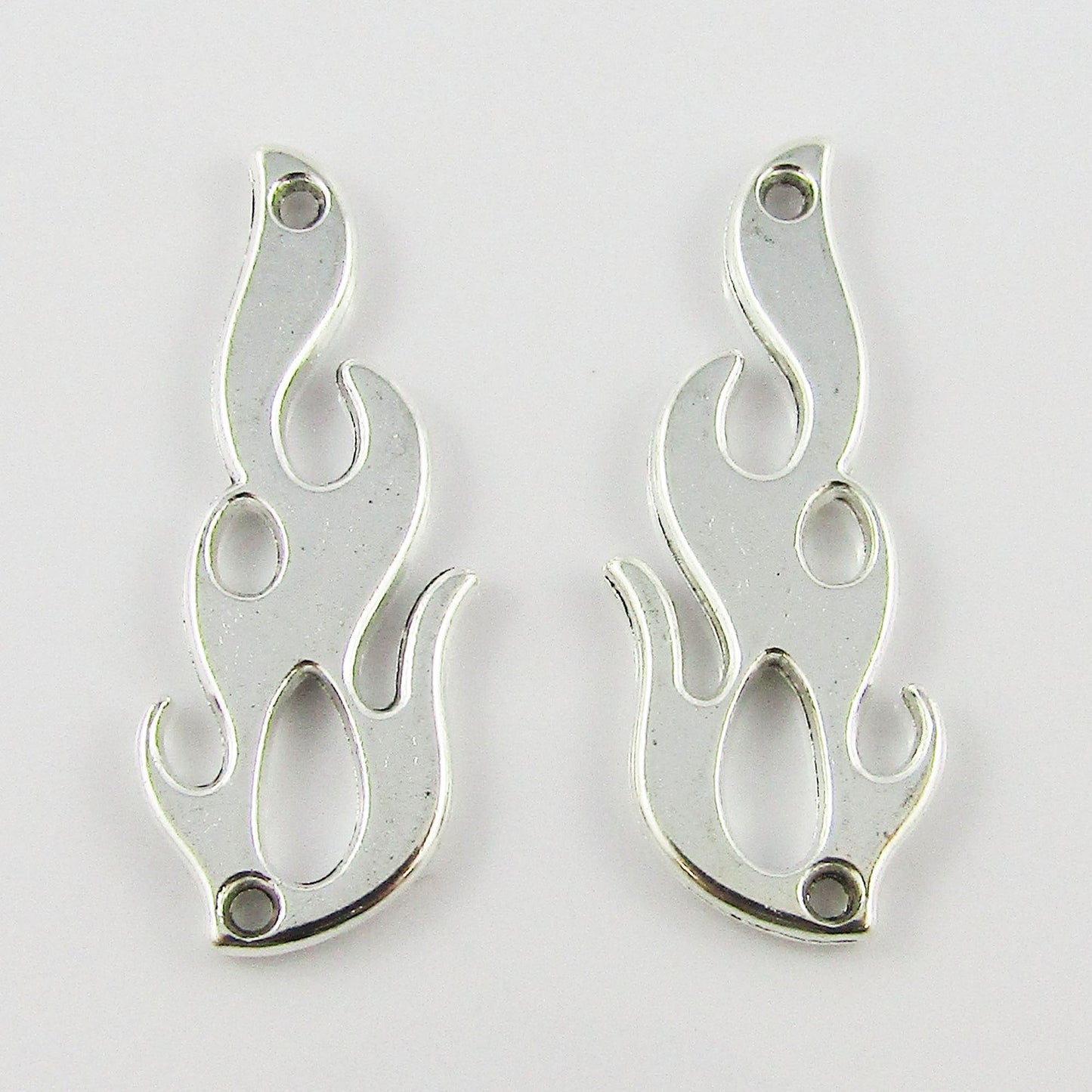 Bulk Flame Fire Connector Charm Pendant Alloy 12x30mm Select Qty