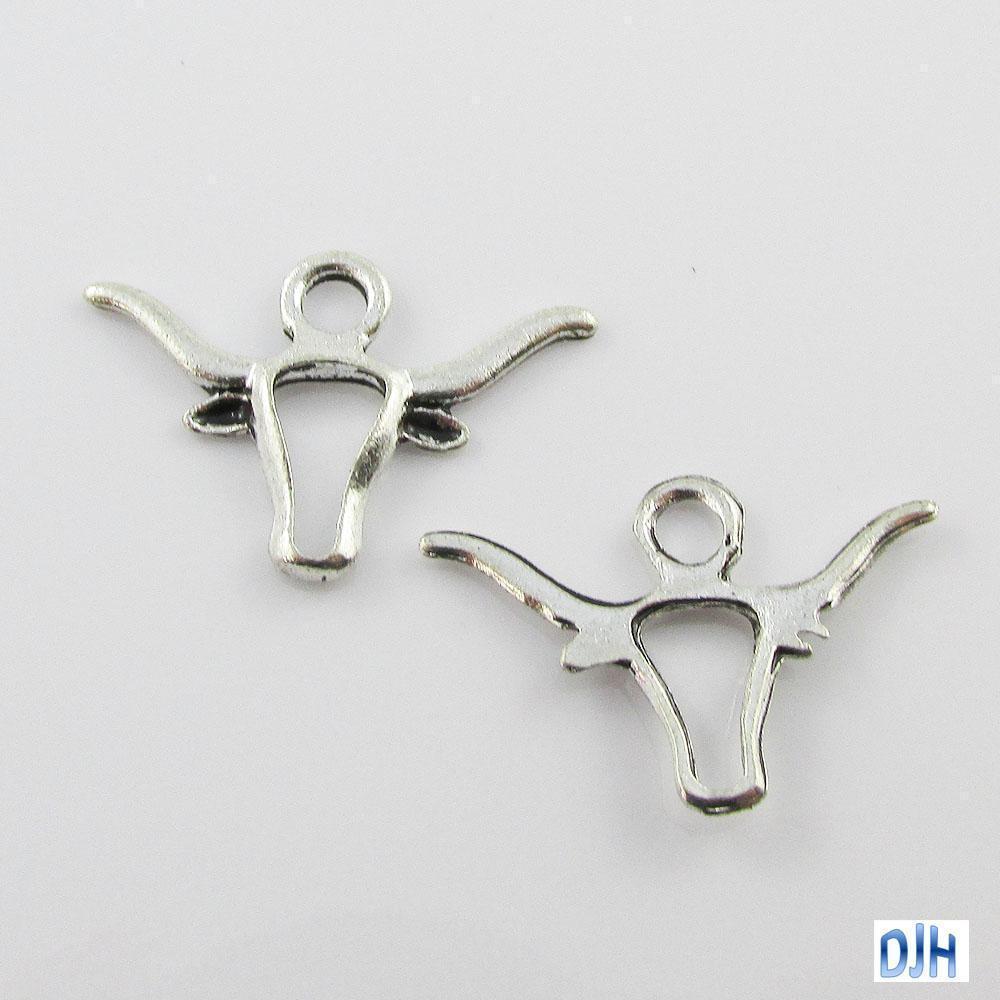 Bulk Cattle Head Charm Pendant 24x16mm Select Qty