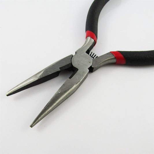 Craft & Jewellery Steel Spring Loaded Flat Nose Wire Cutter Pliers 135mm Black