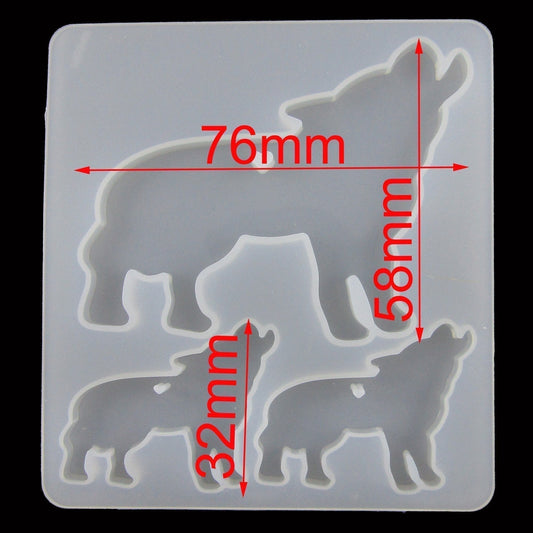 Wolf Pendant Silicone Casting Mould for Epoxy Resin Earrings Necklace Keychain