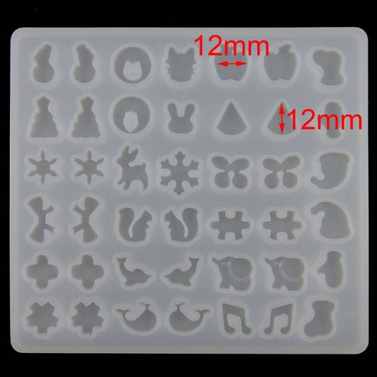 Mixed Mini Cabochon Shapes Silicone Resin Casting Mould for Epoxy Stud Earrings