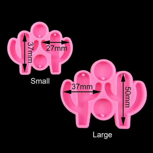 Cactus Drop Pendant Earring Silicone Mould for Epoxy Resin Select Size