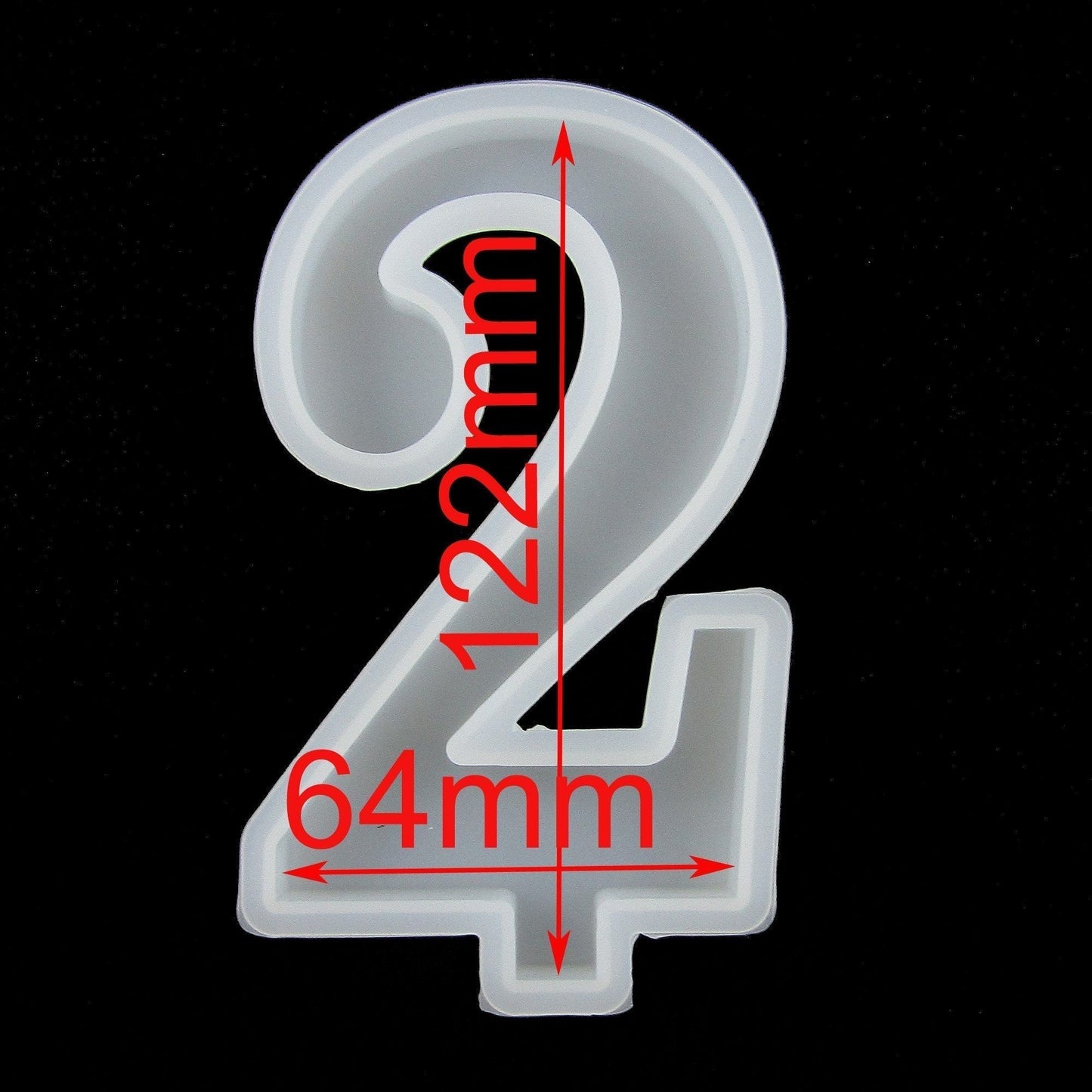 DIY Candle Birthday Number 2 Silicone Casting Mould for Epoxy Resin