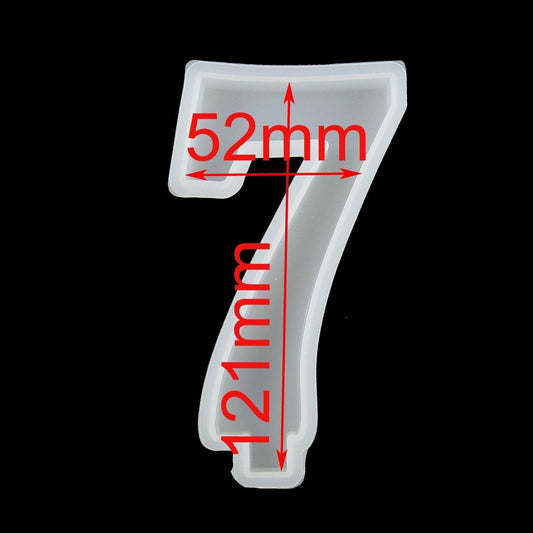 DIY Candle Birthday Number 7 Silicone Casting Mould for Epoxy Resin