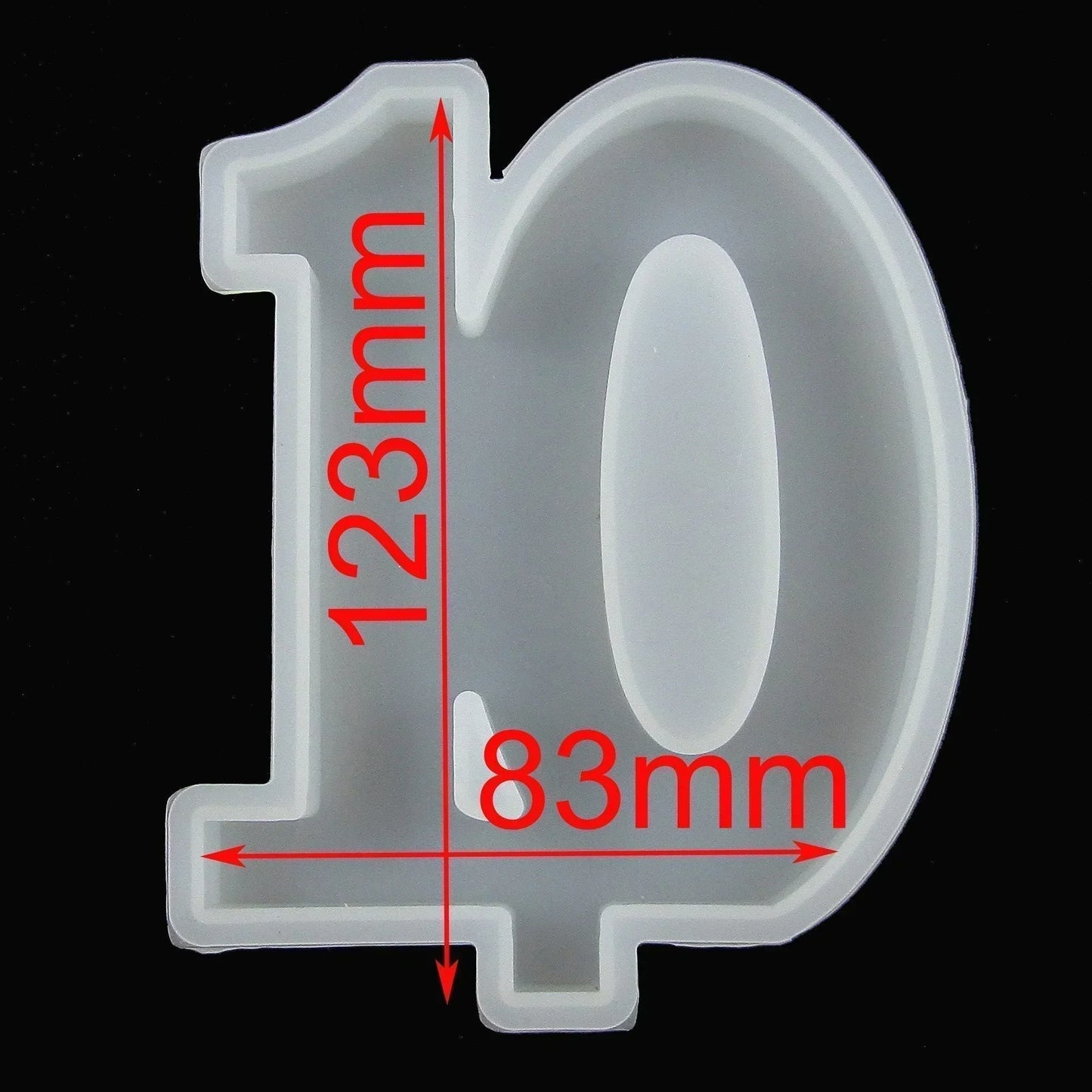 DIY Candle Birthday Number 1 to 10 Set Silicone Casting Mould for Epoxy Resin
