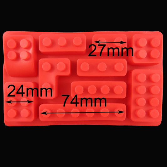 DIY Mixed Shape Building Brick FOOD GRADE Silicone Mould Chocolate Fondant Soap
