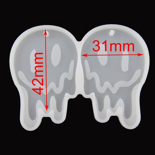 Scary Ghost Halloween Pendant Silicone Casting Mould for Epoxy Resin