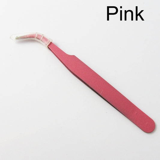 Craft & Jewellery Stainless Steel Bent Nose Beading Tweezers 102mm choose colour