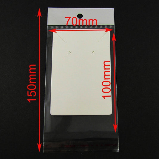 100 x Bulk OPP Cellophane Self Sealing Hanging Display Bags 130mm x 70mm