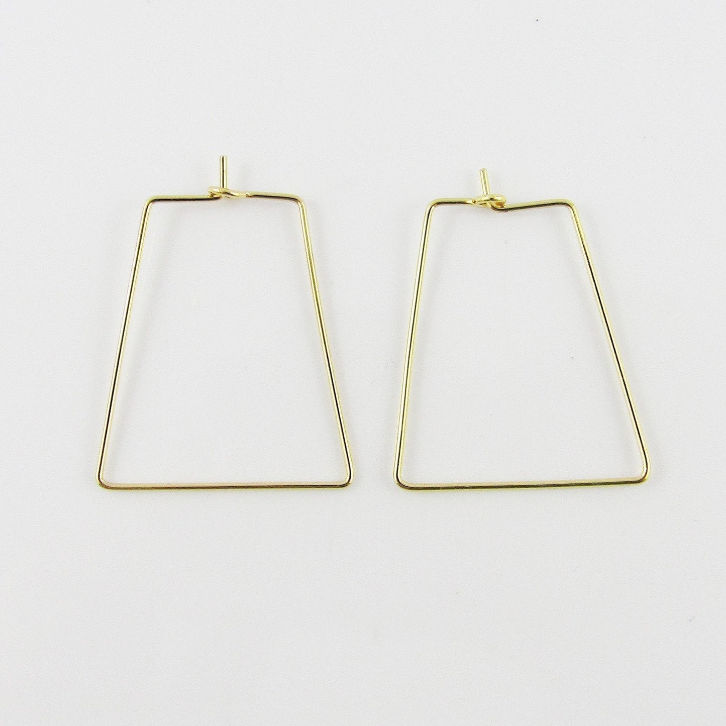 Bulk 10pcs Trapezoid Earring Component / Wine Glass Finding 30mm Add Beads
