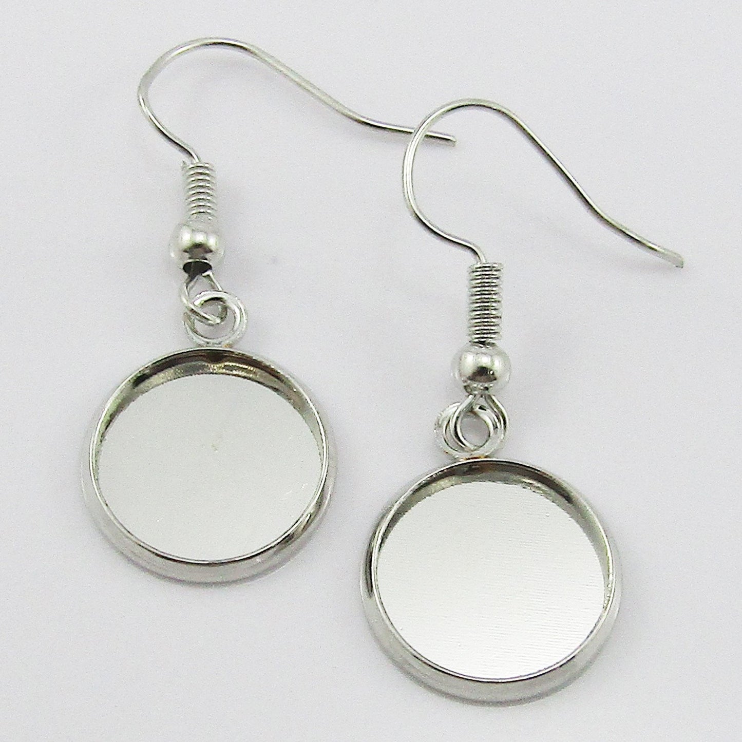 Bulk 10pcs (5pair) DIY Cabochon Setting Hook Earrings Fit 12mm Cabs