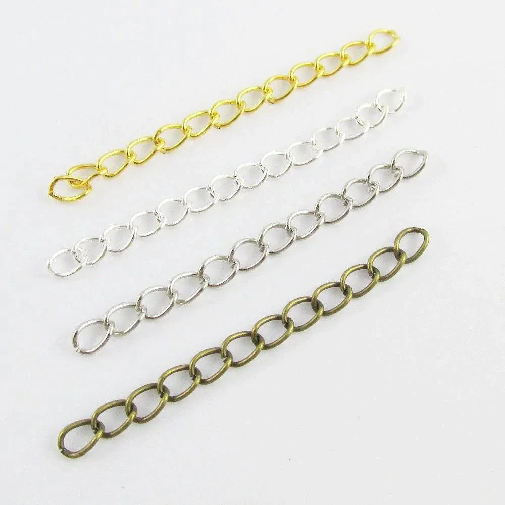 Bulk 20pce DIY Iron Extender Chain Finding 50mm Select Colour