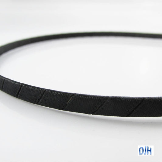 Bulk 10pcs DIY Head Band Wound Black Ribbon 5mm x approx 350mm