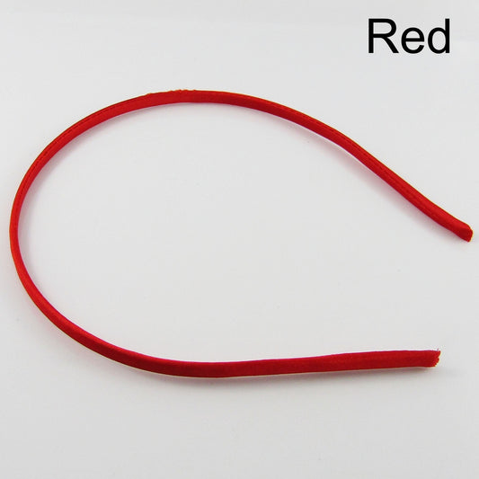 Bulk 10pcs DIY Satin Covered Alice Head Band 4.5mm x Approx 375mm Select Colour