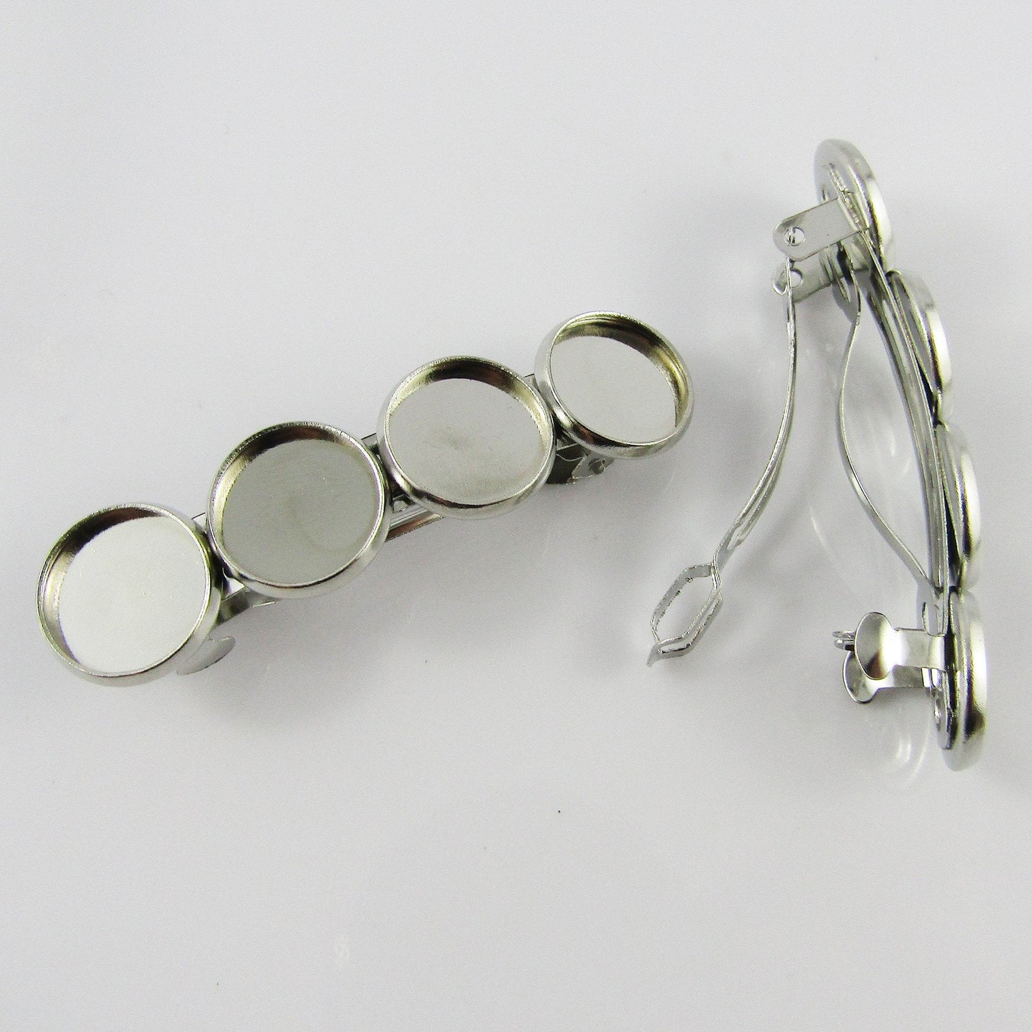 Bulk 2pcs Cabochon Setting Barrette Hair Clip Finding 55mm Fit 12mm Cabs
