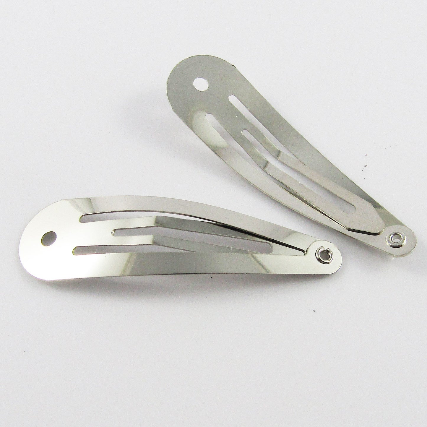 Bulk 20pcs DIY Snap Hair Clip Finding 49mm with hole for adding bling!