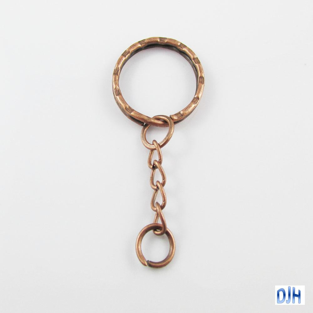Bulk Key Ring Keychain Findings Split Ring Keyring Craft Beading Antique Copper