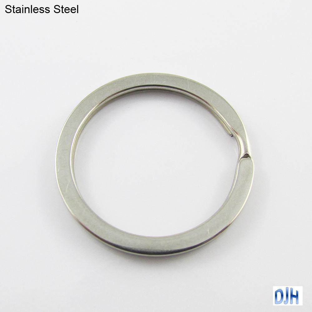 Bulk Keyring Split Ring Finding 30mm Stainless Steel Silver Tone