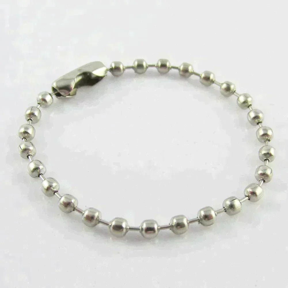 Bulk 20pack Ball Chain Bag Tag Key Ring Keychain Finding 10cm Select Colour