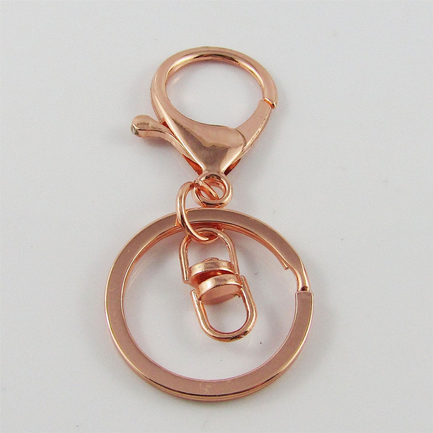 BULK Key Ring Keychain Lobster Clasp Swivel Finding Split Ring Keyring ROSE GOLD